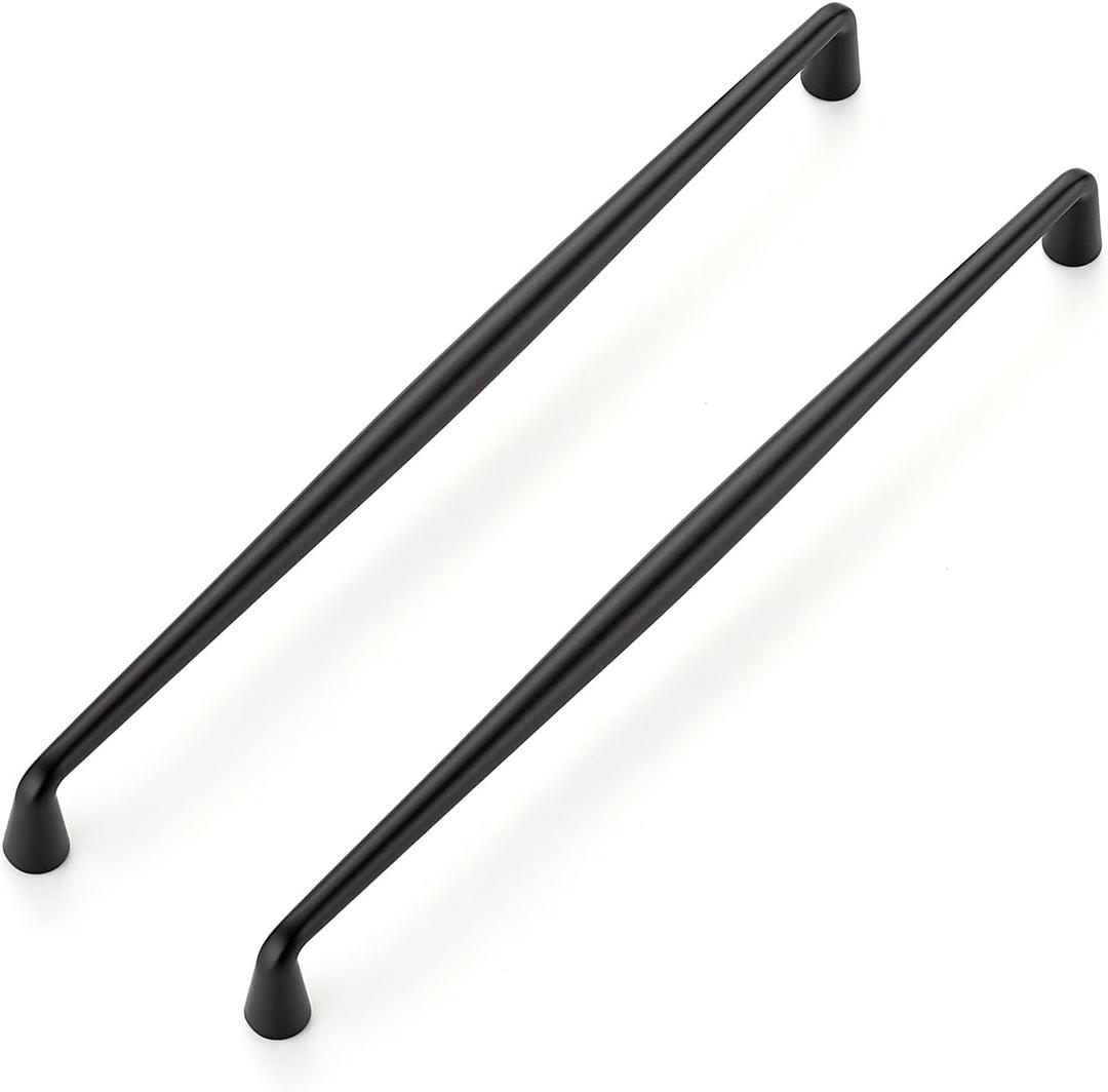 Ravinte 5 Pack 10 Inch Matte Black Kitchen Cabinet Handles Solid Zinc Alloy Cabinet Pulls Cupboard Hardware Drawer Handles