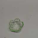 Green Glass Ring Holder Dish, Cherry Blossom Decor Jewelry Trinket Tray, Rings Earrings Keys Storage Organizer Bowl