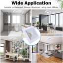 FEITON 110 CFM Bathroom Fan Exhaust Fan Ceiling Mount, 30W, 110V, 1.0 Sones, Square Quiet Ventilation, 4-in Duct, 8.8" x 8.8" Mounting Hole