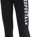 Aeropostale Womens Aero Logo Fit and Flare Sweatpants (Small, Dark Black)