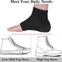 Linkidea Height Max Socks, 1 Inch Increasing Insoles, Invisible Boost Heel Pads for Men & Women 1 Pair (2.5cm, Black)