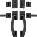 Haidms Matte Black Double Door Lock Set, Heavy Duty Double Door Handle with Dummy, Double Front Door Handle Set Black