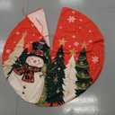 Christmas Tree Skirt, 48 Inch Christmas Decorations Red Soft Tree Skirt