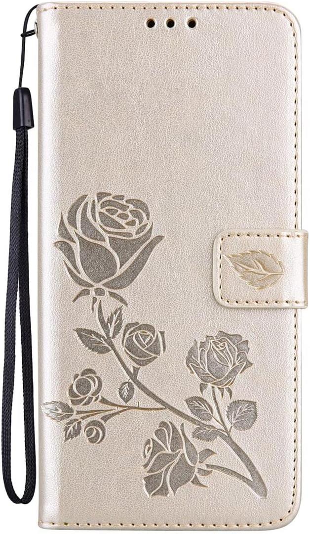 Case for Samsung Galaxy A12 Phone Case Wallet,Galaxy A12 Wallet Case for Women Men Leather Magnetic Kickstand Flip Case Cover for Samsung Galaxy A12 (A Gold)