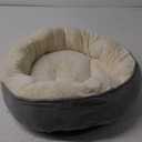 Love's cabin Round Donut Cat and Dog Cushion Bed, 20in Bed for Cats or Small Dogs, Anti-Slip & Water-Resistant Bottom, Super Soft Durable Fabric Pet Beds, Washable Luxury Cat & Dog Bed Gray