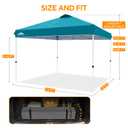 EAGLE PEAK 12x12 Pop Up Canopy Tent Easy Up Canopy Outdoor, Turquoise