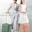 Hanke Underseat Carry On Luggage with Wheels, Lightweight Small Suitcase Airline Approved 16 Inch Softside Personal Item Travel Bag for Women Men, Compact Under Seat Luggage.(Forest Green)