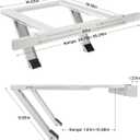 Ivation Air Conditioner Support Bracket, No Tools or Drilling Required - Easy to Install Window AC Mount - Heavy Duty Steel, Holds Up to 200lbs - Fits Single Or Double Hung Windows 19.25H by 17.25L
