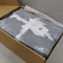 UGG Euphoria Faux Fur Throw Blanket, Oversized Soft Throw for Couch or Bed, Luxury Room Decor, Giftable Fuzzy Blankets, Machine Washable, 50-inch x 70-inch, Chambray Blue Grey