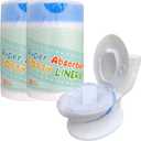 Disposable Potty Liners Travel Leak-Proof Bags for Kids Children and Toddlers, Drawstring Training Toilet Seat Liner Bags Absorb Odors & Water Strongly(60 Count)