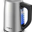 Electric Kettle Temperature Control, 1.7L Electric Kettle with 6 Temperature Settings, 1500W Cordless Hot Water Boiler Heater, Strix Thermostat, Touch Control, Auto-Shutoff/Boil-Dry Protection