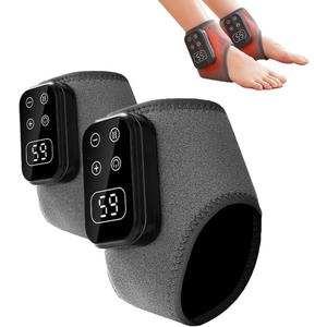 TEVIKE Foot Advanced Triple Method Massager, with 5 Vibration Modes and 6 Heat Levels, Suitable for Reduce Fatigue and Plantar Fasciitis, Travel & Home Use（Grey 2pcs）