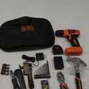 BLACK+DECKER 8V MAX 57-Piece Cordless Drill and Household Tool Kit for Home with Tool Storage Bag (BDCD8PK)