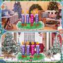 Roowest 4 ft Advent Wreath Cardboard Cutout Stand up Christmas Advent Party Decoration Hope Peace Love Joy Berries Wreath Photo Props for Xmas Home Background Holiday Church Backdrop