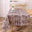 Majestic Giftware Jacquard Tablecloths for Rectangle Tables (TARPU-54144) | Aruba - Purple Elegant Design Dining Table Cover | Decorative Soft & Washable Tablecloth for Home, Kitchen & Dining (54X144)