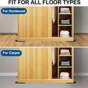 Reusable Large Furniture Movers Sliders for Carpet and Hardwood Floors-8 Pack 9-1/2" Oval Moving Pads Protector for Heavy Duty Sofa Bed Table Desk,Quickly and Easily Move Any Item, Beige