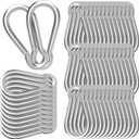 Carabiners Clip Spring Snap Hook,Heavy Duty Galvanized Steel(10&120PcsM6,50PCSM8&30PCSM10) Carabiner,Safety Quick Links Snap Hooks,Spring Clips for Swing Hammock Camping Keychain Outdoor