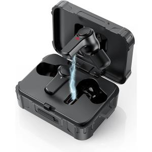 Qozybuds Electronic Shooting Ear Protection Earplugs, 29dB SNR, 70H Playtime, Bluetooth 6.0 Hunting Ear Protections, IPX6 Waterproof, TWS & ENC Earbuds for Shooting Ranges, Work with 12pcs Earbuds