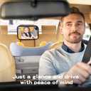 Baby Car Mirror for Baby Hook Clip Design Never Shake Baby Mirror for Car Seat Mirror Rear Facing Newborn Essentials Easy Install Back Seat Mirrors for Car ShatterProof Crash Tested Baby Shower Gifts (Black)