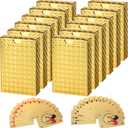 Zubebe 12 Decks of Playing Cards Waterproof Plastic Foil Poker Cards Bulk for Adults Washable Flexible Party Game Gift Favors(Gold)