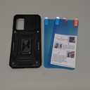 SunStory Phone Case Compatible with Samsung Galaxy A16 5G Case with HD Screen Protector & Slide Camera Cover & Rotated Ring Kickstand, [Shockproof] Dual Layers Phone Case for Samsung A16 (Z_Black)