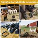 Chicken Poop Scooper for Sand, Coop Scoop 3 in 1 Rake Function with Fine Sieve Hole, Adjustable Stainless Handle 37" to 67", Scooper Chicken Poop Scooper for Sand