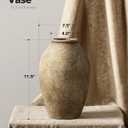 LE TAUCI Ceramic Vase, 11.5 Inch Large Rustic Farmhouse Vase, Tall Vase for Home Decor, Living Room Table & Mantel Centerpiece, Watertight & Sturdy, Sandstone Brown