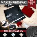 Hefty MAX Shrink-Pak Vacuum Seal Storage Bags for Clothing, Travel, Bedding | Tear-Proof, Dual-Valve Space Saver Compression Bags - 1 Large, 1 XL, 1 Jumbo