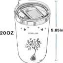 Ideus 20 oz Tumbler, Travel Coffee Mug with Splash Proof Sliding Lid, Double Wall Stainless Steel Vacuum Insulated Coffee Mug for Home and Office, Keep Beverages Hot or Cold, Pink Ribbon