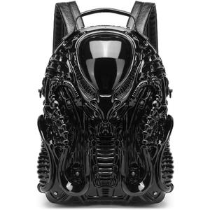 Men Goth Bag Alien Y2K Backpack Xenomorph Costume for Women Outdoor (Black)