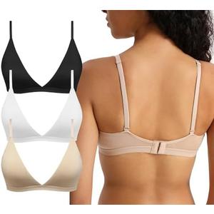 INIBUD Bralettes for Women Triangle Padded Bralette Deep V Seamless Bras No Underwire Comfortable Wireless Everyday, Size: Large INIBUD Bralettes for Women Triangle Padded Bralette Deep V Seamless Bras No Underwire Comfortable Wireless Everyday, Size: Large