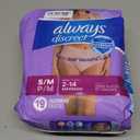 Always Discreet Adult Diapers for Women, Incontinence Underwear, Postpartum Essentials, Disposable Briefs, Max Absorbency, Bladder Leak Protection, Small/Medium, 19ct