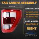 LED Tail Light with Blind Spot Compatible With 2021 2022 2023 Ford F150 Right Passenger Side Taillight Rear Brake Lamp Signal Assembly # ML3Z-13404-D (BLIS Module NOT Included)