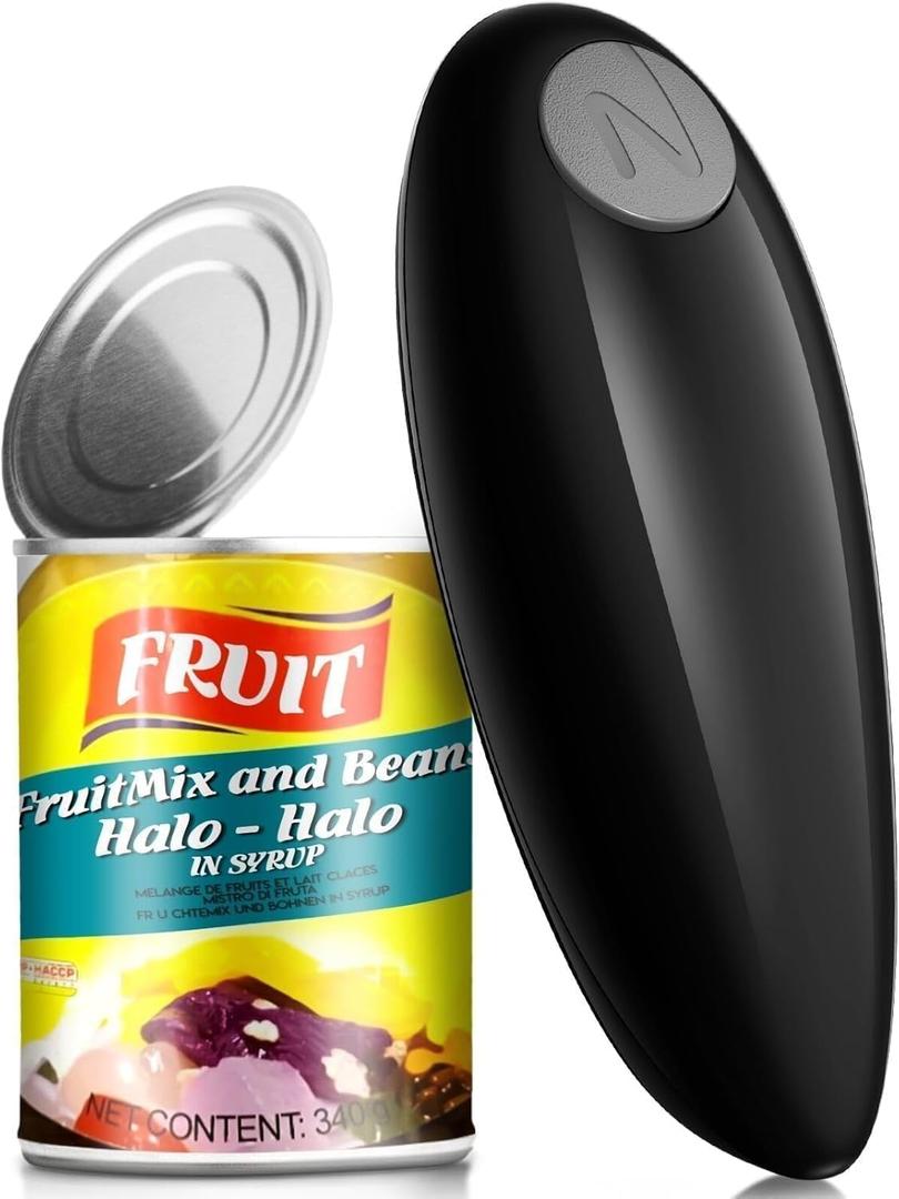 One Touch Electric Can Opener, Battery Operated Smooth Edge Automatic Can Opener, Hands-Free Can Opener for Seniors and Arthritis, Fits Almost All Can Sizes, Kitchen Gadgets