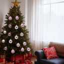 41ct Large Christmas Balls Shatterproof Hanging Decorations Set for Xmas Tree Garland Ornaments (Pink, 2.36''/60mm)