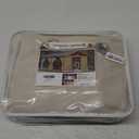 HDCAXKJ Waterproof Outdoor Curtains for Patio with Zipper Top & Bottom Grommet Thermal Privacy Drapes 2 Panels Gazebo Outside Blackout Curtains for Porch Pergola Backyard, 54" W x 84" L, Cream