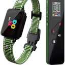 Cat Training Collar Cat Bark Collar with Remote Electric Cats Shock Collar 3300FT IP67 Waterproof 3 Training Modes Beep Vibration Shock Mode Top Meowing Effective for Bad Behavior Army Green