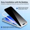 SYNCWIRE Privacy Screen Protector for iPhone 15 6.1''[2-Pack], Unbreakable True 28 Anti Spy Tempered Glass Saver Black [Easy Installation Frame] [9H Hardness] [Bubble Free] [Sensitive Touch]