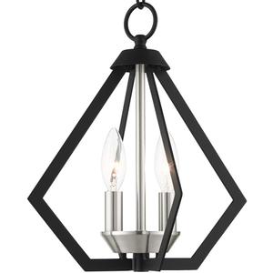 Livex Lighting 40922-04 2 Light Black W/Brushed Nickel Cluster