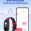 BIGGERFIVE Vigor 2 L Kids Fitness Tracker Watch for Boys Girls Ages 5-15, Activity Tracker, Heart Rate Sleep Monitor, IP68 Waterproof, Pedometer, Calorie Step Counter Watch, Black