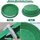 24in Round septic tank lid cover grass Recessed Green Sewage Basin Cover