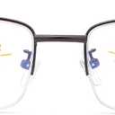 LJIMI Progressive Multifocus Presbyopic Reading Glasses Blue Light Blocking Half Frame Titanium Alloy No Line Multifocal UV Protection Computer Readers for Men and Women Eyeglasses Anti Glare Eyewear