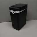 3 PACK - Bathroom Trash Can with Lid - 2.5 Gallon Automatic Trash Cans Touchless - Bedroom, Office - Small Smart Garbage Can - Electric, Narrow - Motion Sensor Trash can Bathroom ( Matte Black )