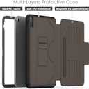 Case for iPad (A16) 11th Generation 11''/iPad 10th Generation 10.9'', Slim Magnetic Multi-Angles Stand & Auto Sleep/Wake Case with Pen Holder & Card Slot for iPad 11th/10th Gen, Brown