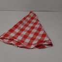 Waterproof Plaid Tablecloth Fabric - Round 58 Inch Classic Gingham Checker Table Cloth for Indoor/Outdoor Use - Buffalo Table Cover for Picnics, BBQs, and Parties (Red White)