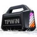 TPWIN Portable Bluetooth Speakers - Wireless Jobsite Speaker 80W Peak, TWS, Light Shows, Loud Speaker with Deep Bass, BT 5.3, IPX6 Waterproof, 20H Playtime for Outdoor Beach Camping Garage - Yellow