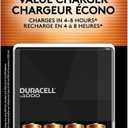 Duracell Ion Speed 1000-Battery-Charger for AA and AAA-batteries, Includes 4 Pre-Charged AA-Rechargeable-Batteries, for Household and Business Devices