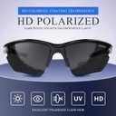 DEAFRAIN Polarized Sports Sunglasses for Men Women Cycling Running Fishing Glasses TR90 Unbreakable Frame UV Protection Z87