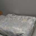 Art&Tuft Washable Rug, Anti-Slip Backing Abstract Area Rug 5x7, Stain Resistant Rugs for Living Room, Foldable Machine Washable Area Rug(TPR18-Navy, 5'x7')