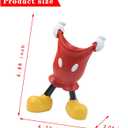 Cute Mouse Pen Holder for Desk, Resin Remote Control Holder,Cartoon Mouse Vase Makeup Brush Holder, Charming home office ornament,Unique Gift for Family and Friends. (Red trouser pen holder)